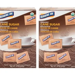 Genuine Joe Turbinado Natural Cane Sugar Packets