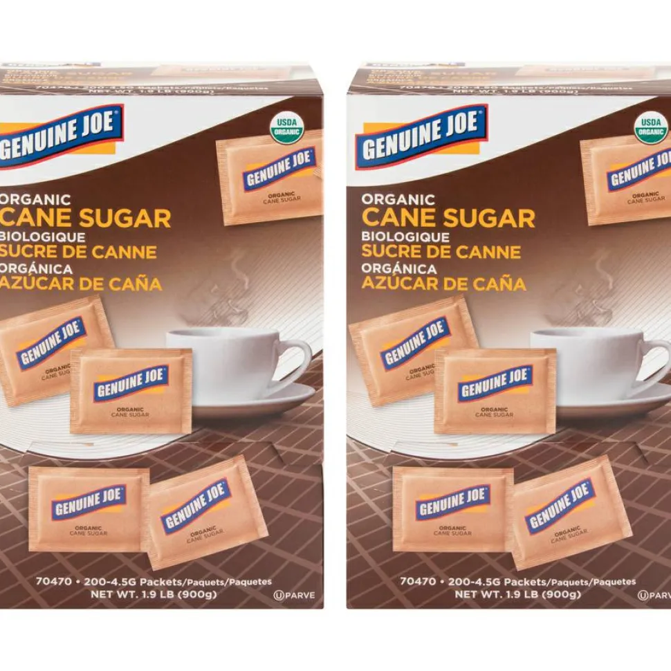 Genuine Joe Turbinado Natural Cane Sugar Packets