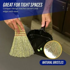 Genuine Joe Whisk Broom - Natural - 12 / Carton