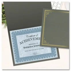 Geographics Award Certificate Gold Design Covers, Letter Size (8 1/2