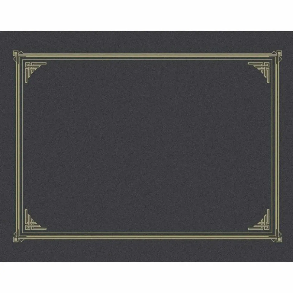 Geographics Award Certificate Gold Design Covers, Letter Size (8 1/2" x 11"), Metallic Gray, Pack Of 6