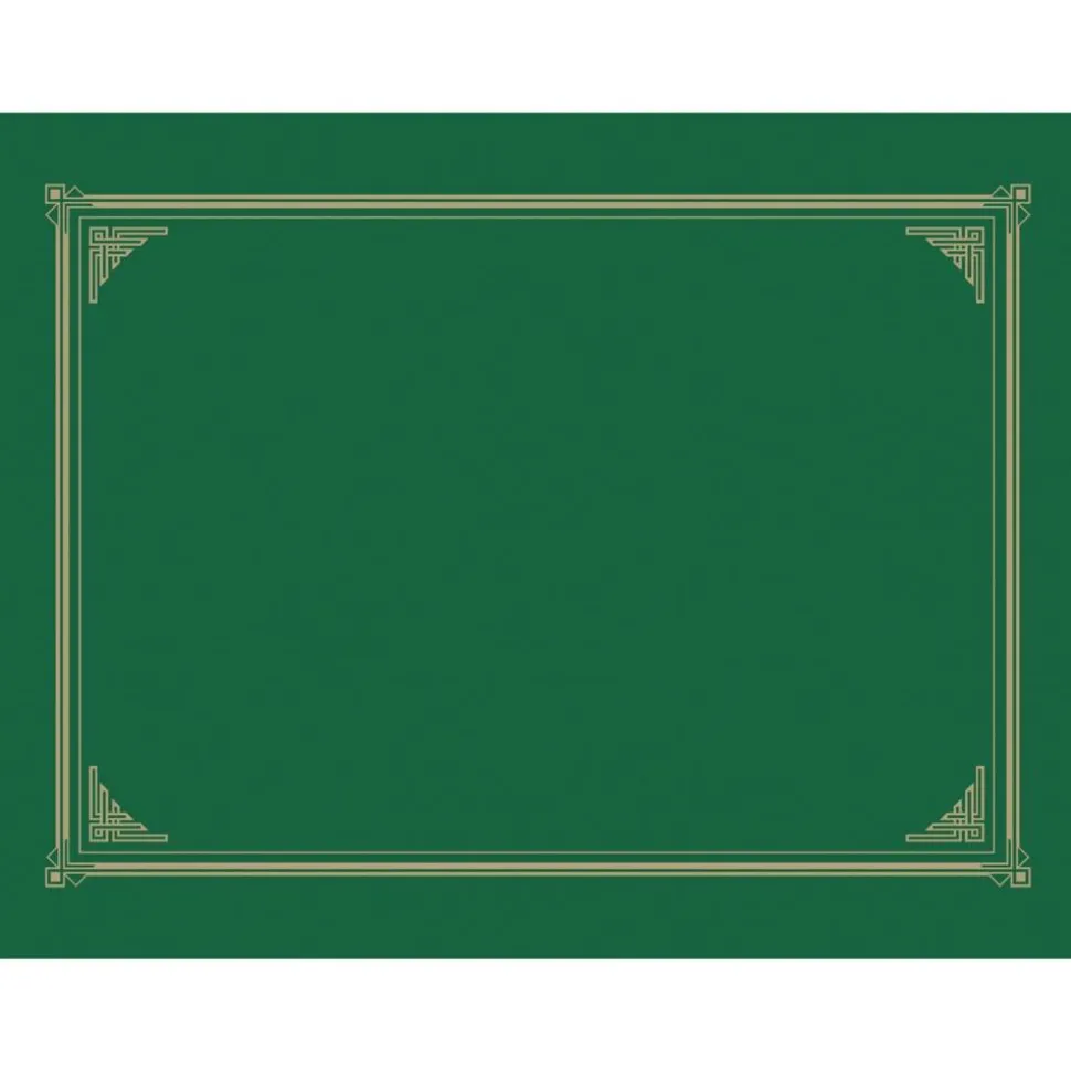 Geographics Certificate Holders, Green, 20% Recycled, Pack Of 6