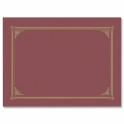 Geographics Document Covers, 9 3/4" x 12 1/2", Burgundy, Pack Of 6