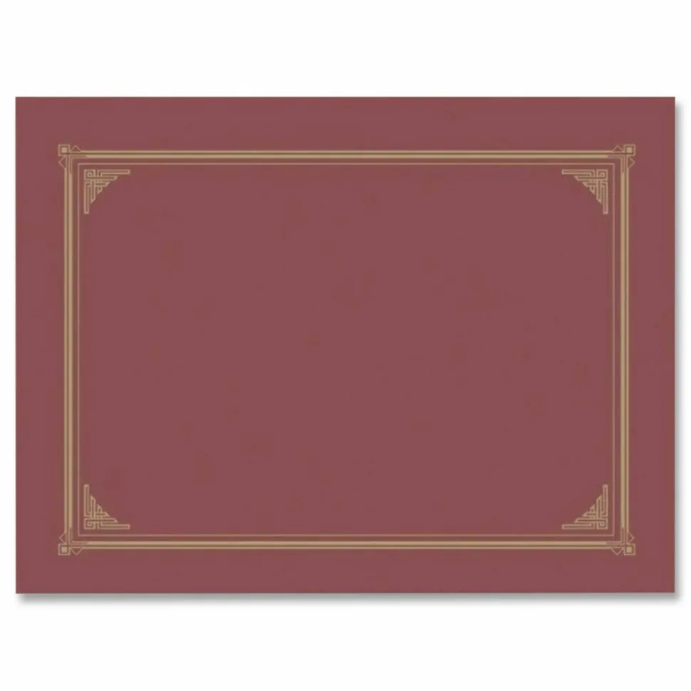 Geographics Document Covers, 9 3/4" x 12 1/2", Burgundy, Pack Of 6