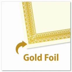 Geographics Foil Certificates, 8-1/2