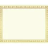 Geographics Foil Stamped Award Certificates, 8.5 x 11, Gold Serpentine with White Border, 12/Pack