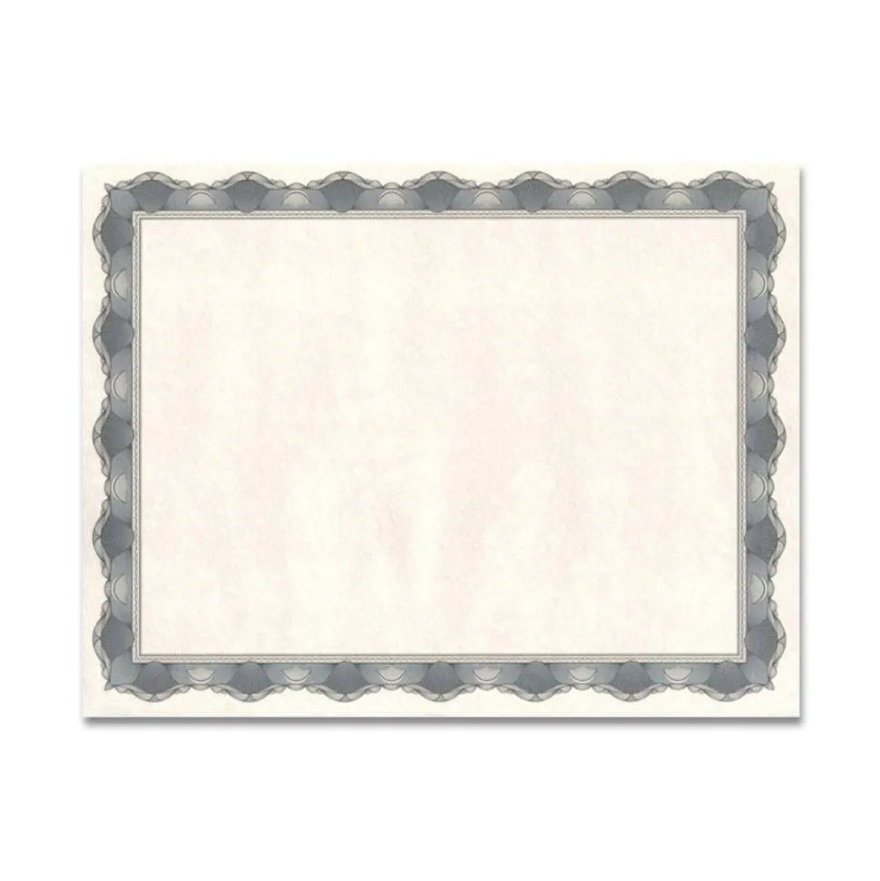 Geographics Parchment Certificates, 8 1/2" x 11", Crown Silver, Pack Of 25