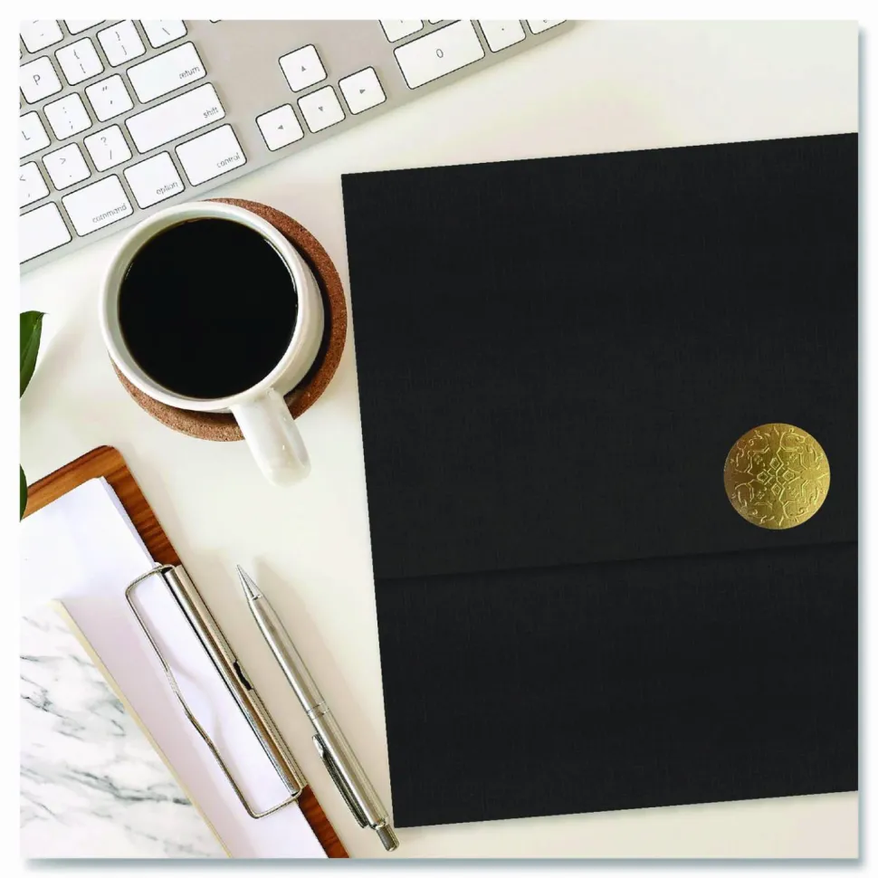 Geographics Recycled Certificate Holder - Black - 30% Recycled - 5 / Pack