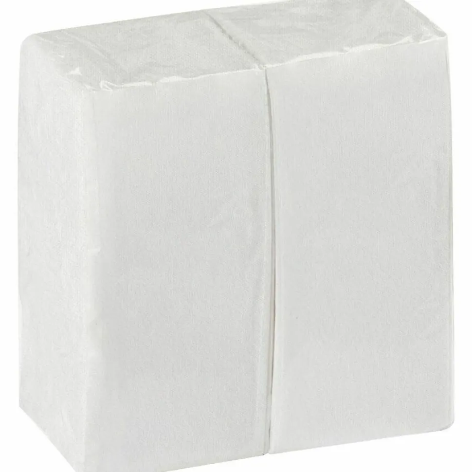 Georgia-Pacific Essence 1-Ply Replacement Linen Napkins, 17" x 17", White, 100 Napkins Per Pack, Case Of 4 Packs