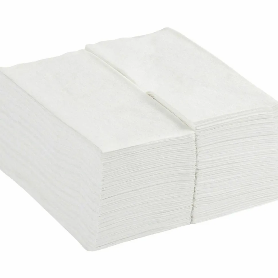 Georgia-Pacific Essence 1-Ply Replacement Linen Napkins, 17" x 17", White, 100 Napkins Per Pack, Case Of 4 Packs