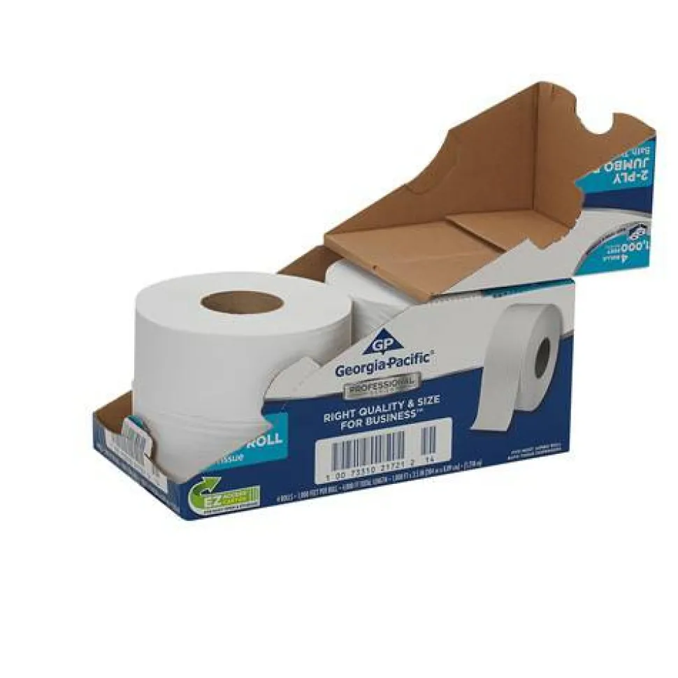 Georgia-Pacific PRO Convenience Pack Jumbo Jr. Roll 2-Ply Toilet Paper, 1000' Per Roll, Pack Of 4 Rolls