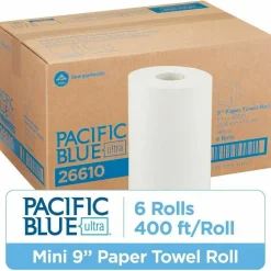 Georgia Pacific Professional SofPull Hardwound Paper Towel Roll, Nonperforated, 1-Ply, 9