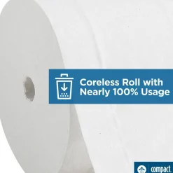 Georgia Pacific Professional Compact Coreless Bath Tissue, Septic Safe, 2-Ply, White, 750 Sheets/Roll, 36 Rolls/Carton