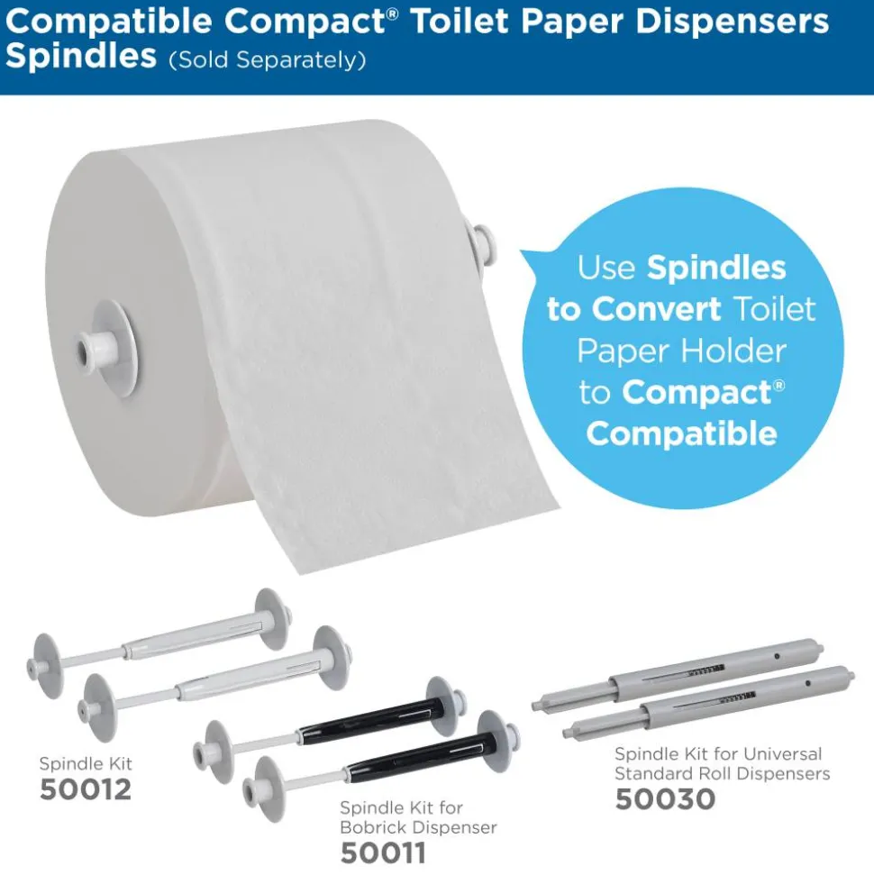 Georgia Pacific Professional Compact Coreless Bath Tissue, Septic Safe, 2-Ply, White, 750 Sheets/Roll, 36 Rolls/Carton