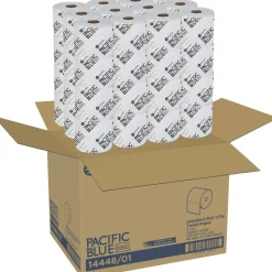 Georgia Pacific Professional Pacific Blue Basic High-Capacity Bathroom Tissue, Septic Safe, 1-Ply, White, 1,500 Sheets/Roll, 48 Rolls/Carton
