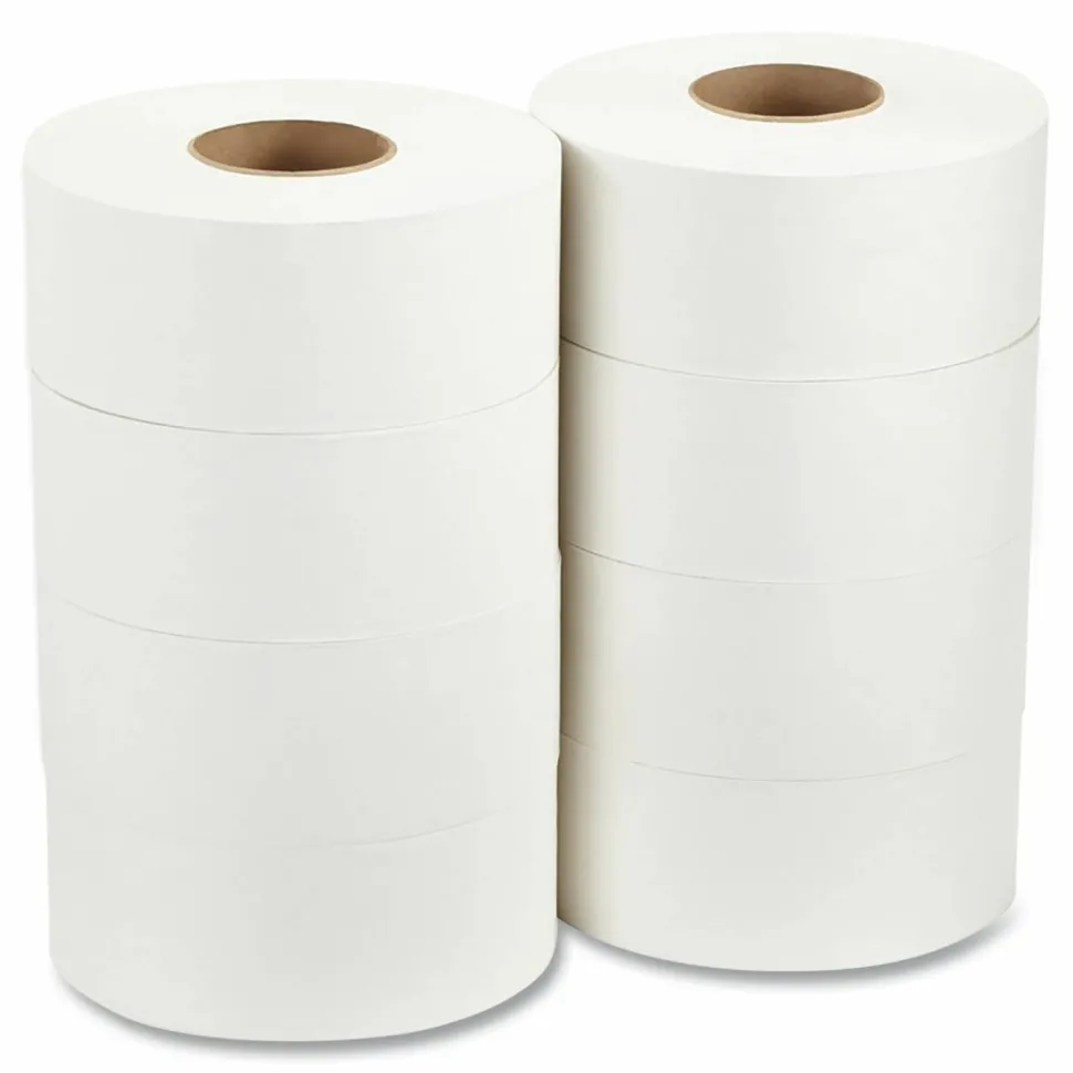 Georgia Pacific Professional envision Jumbo Jr. Bathroom Tissue Roll, Septic Safe, 2-Ply, 3.3" x 1,000 ft, White, 8 Rolls/Carton