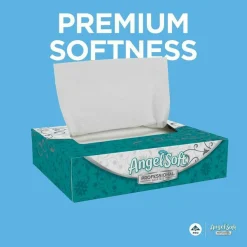 Georgia Pacific Professional Angel Soft ps Facial Tissue, 2-Ply, White, 50 Sheets/Box, 60 Boxes/Carton