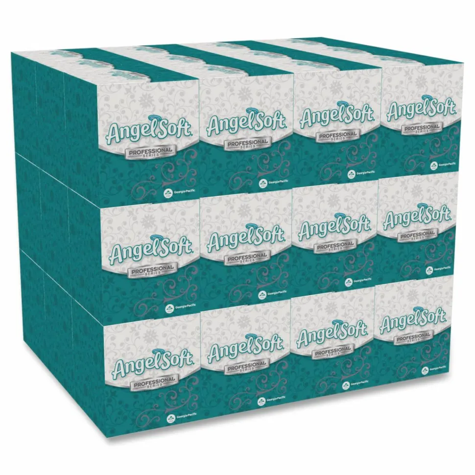 Georgia Pacific Professional Angel Soft ps Premium Facial Tissue, Cube Box, 2-Ply, White, 96 Sheets/Box