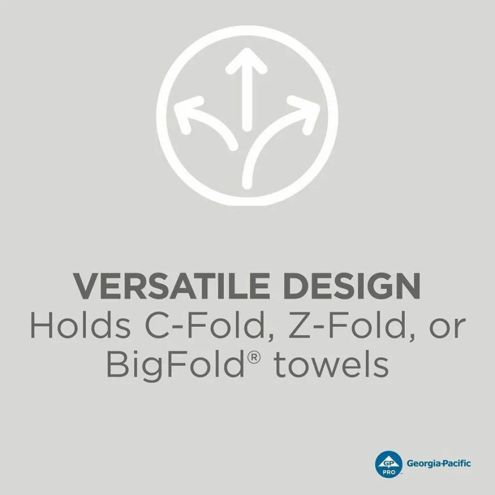 Georgia Pacific Professional Dispenser for Combi-fold C-Fold/Multifold/BigFold Towels, 12.3 x 6 x 15.5, Black