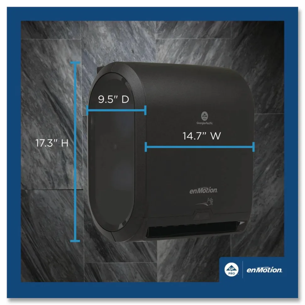 Georgia Pacific Professional enMotion Automated Touchless Towel Dispenser, 9.5 x 14.7 x 17.3, Black