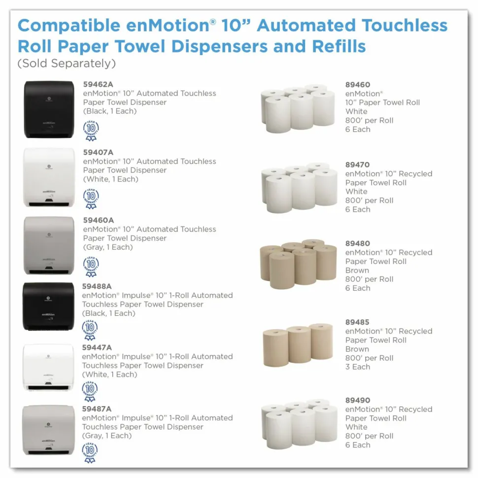 Georgia Pacific Professional enMotion Impulse 10 Automated Towel Dispenser, 9.25 x 14.6 x 14, Black