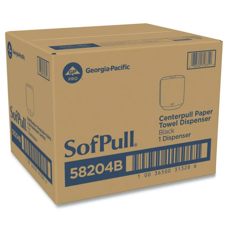 Georgia Pacific Professional SofPull CenterPull Hand Towel Dispenser, 9.63 x 8.88 x 10.94, Black