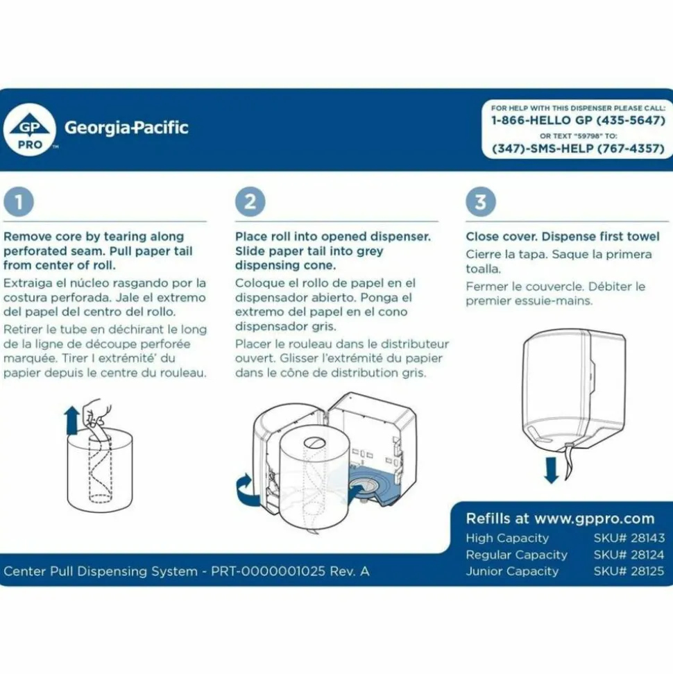 Georgia Pacific Professional SofPull CenterPull Hand Towel Dispenser, 9.63 x 8.88 x 10.94, Black