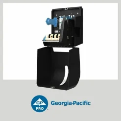 Georgia Pacific Professional Hygienic Push-Paddle Roll Towel Dispenser, 13 x 10 x 14.4, Black