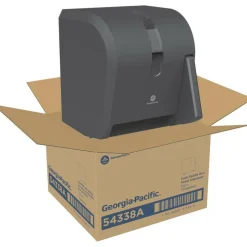 Georgia Pacific Professional Hygienic Push-Paddle Roll Towel Dispenser, 13 x 10 x 14.4, Black