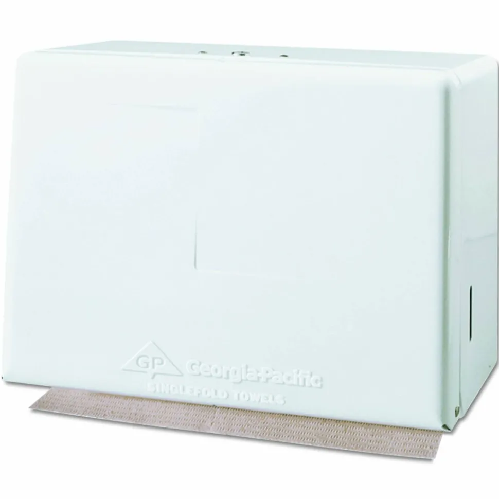Georgia Pacific Professional Space Saver Singlefold Towel Dispenser, Steel, 11.63 x 6.63 x 8.13, White