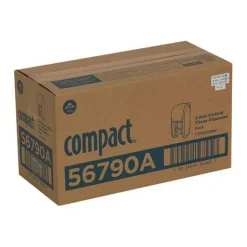 Georgia Pacific Professional Compact Vertical Double Roll Coreless Tissue Dispenser, 14.06 x 6.69 x 8.19, Black