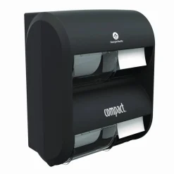 Georgia Pacific Professional Compact Quad Vertical Four Roll Coreless Tissue Dispenser, 12.31 x 14.81 x 7.86, Black