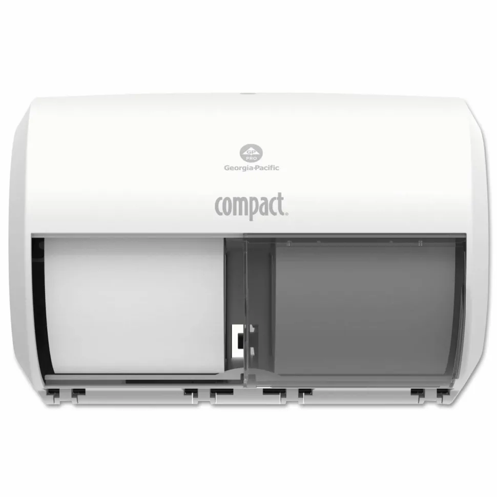 Georgia Pacific Professional Compact Coreless Side-by-Side Double Roll Tissue Dispenser, 11.31 x 7.69 x 8, White