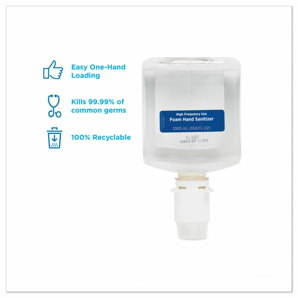 Georgia Pacific Professional GP enMotion High-Frequency-Use Foam Sanitizer Dispenser Refill, 1,000 mL, Fragrance-Free, 2/Carton