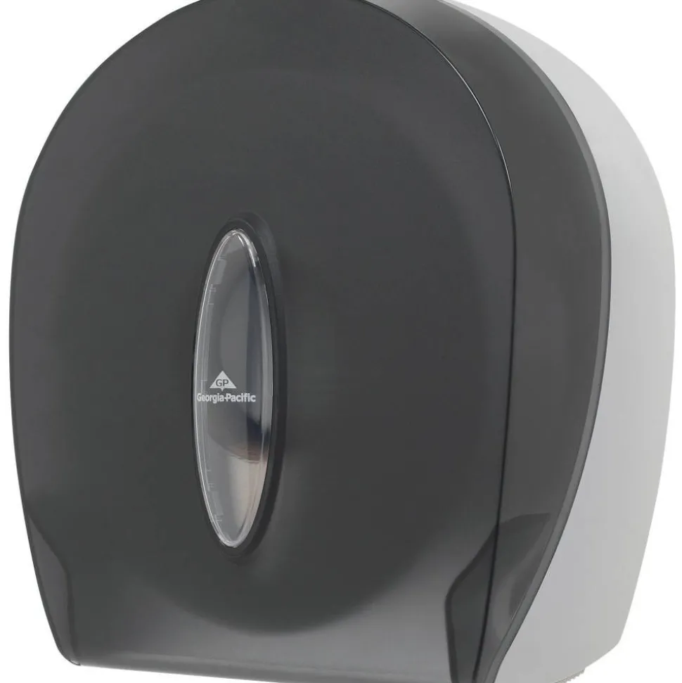 Georgia-Pacific 1-Roll Jumbo Jr. High-Capacity Toilet Paper Dispenser, Translucent Smoke