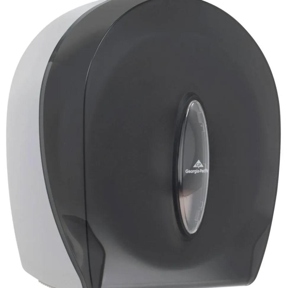 Georgia-Pacific 1-Roll Jumbo Jr. High-Capacity Toilet Paper Dispenser, Translucent Smoke