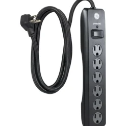 GE 6-Outlet Surge Protector, 6' Cord, Black