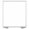 Ghent Floor Partition with Aluminum Frame, 48.06 x 2.04 x 53.86, White
