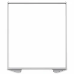 Ghent Floor Partition with Aluminum Frame, 48.06 x 2.04 x 53.86, White
