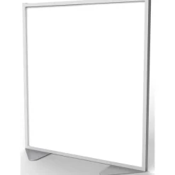 Ghent Floor Partition with Aluminum Frame, 48.06 x 2.04 x 53.86, White