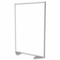 Ghent Floor Partition with Aluminum Frame, 48.06 x 2.04 x 53.86, White