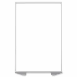 Ghent Floor Partition with Aluminum Frame, 48.06 x 2.04 x 71.86, White