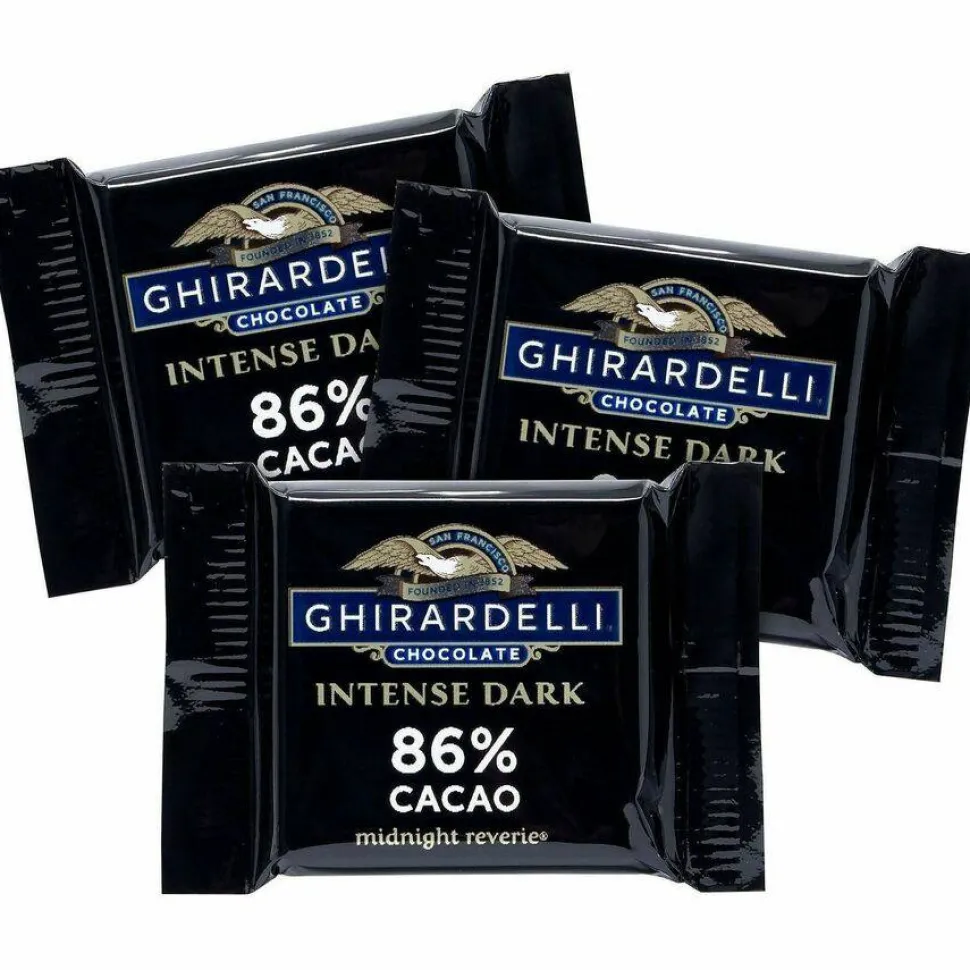 Ghirardelli Intense Dark Midnight Reverie 86% Cacao Singles Bag, 4.12 oz Packs, 3 Count