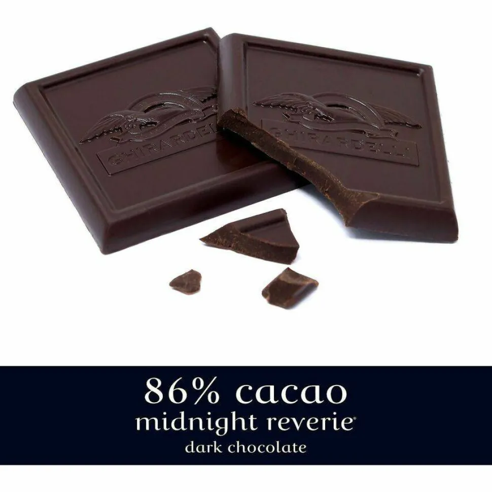 Ghirardelli Intense Dark Midnight Reverie 86% Cacao Singles Bag, 4.12 oz Packs, 3 Count