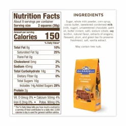Ghirardelli Milk Chocolate and Caramel Chocolate Squares, 9.04 oz Bags, 2 Bags/Pack