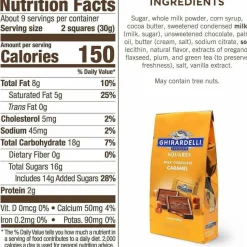 Ghirardelli Milk Chocolate and Caramel Chocolate Squares, 9.04 oz Bags, 2 Bags/Pack