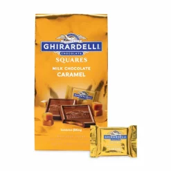 Ghirardelli Milk Chocolate and Caramel Chocolate Squares, 9.04 oz Bags, 2 Bags/Pack