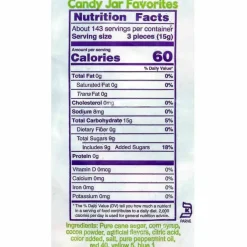 Gilliam Candy Jar Favorites, Assorted Flavors, 5 lb, 90 Pieces/Jar