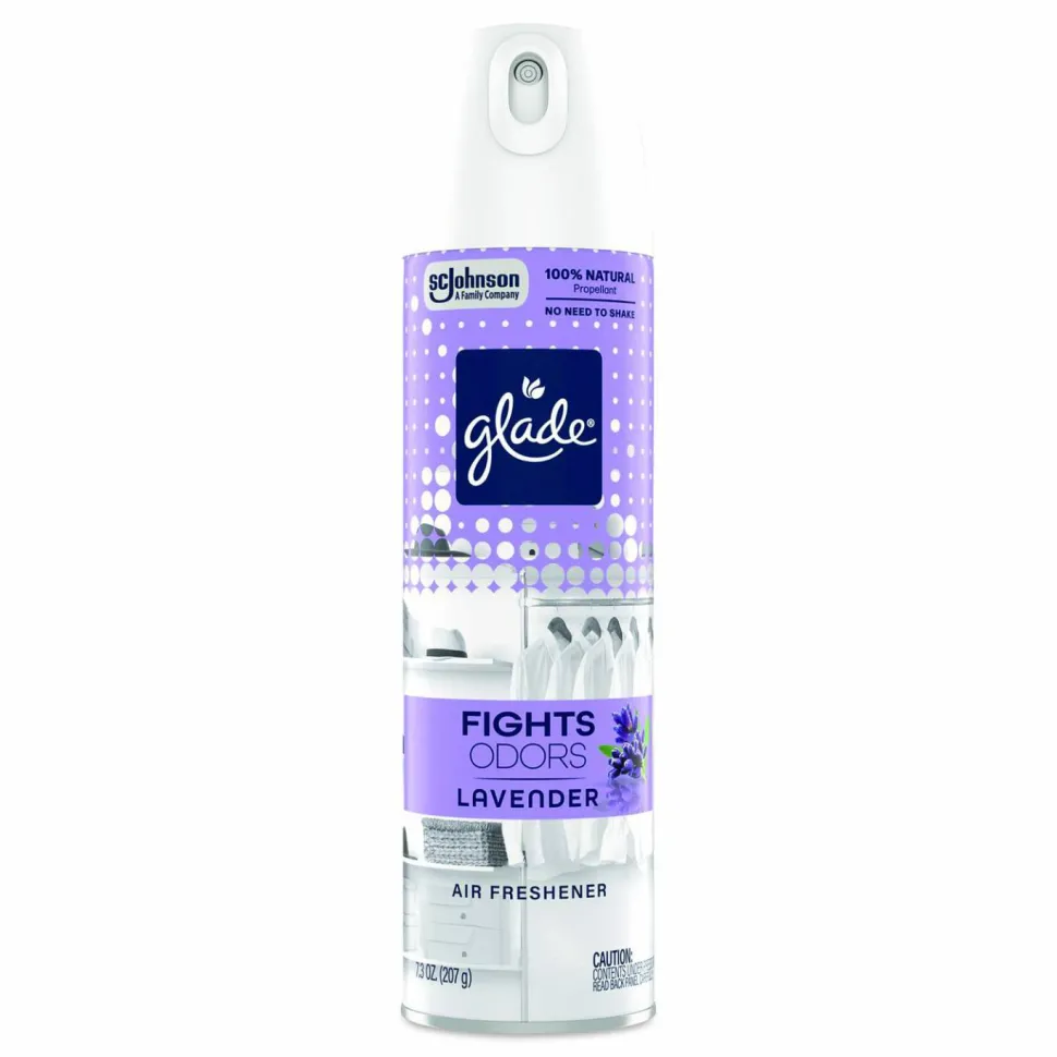 Glade Air Freshener, Lavender, 7.3 oz Aerosol Spray, 6/Carton