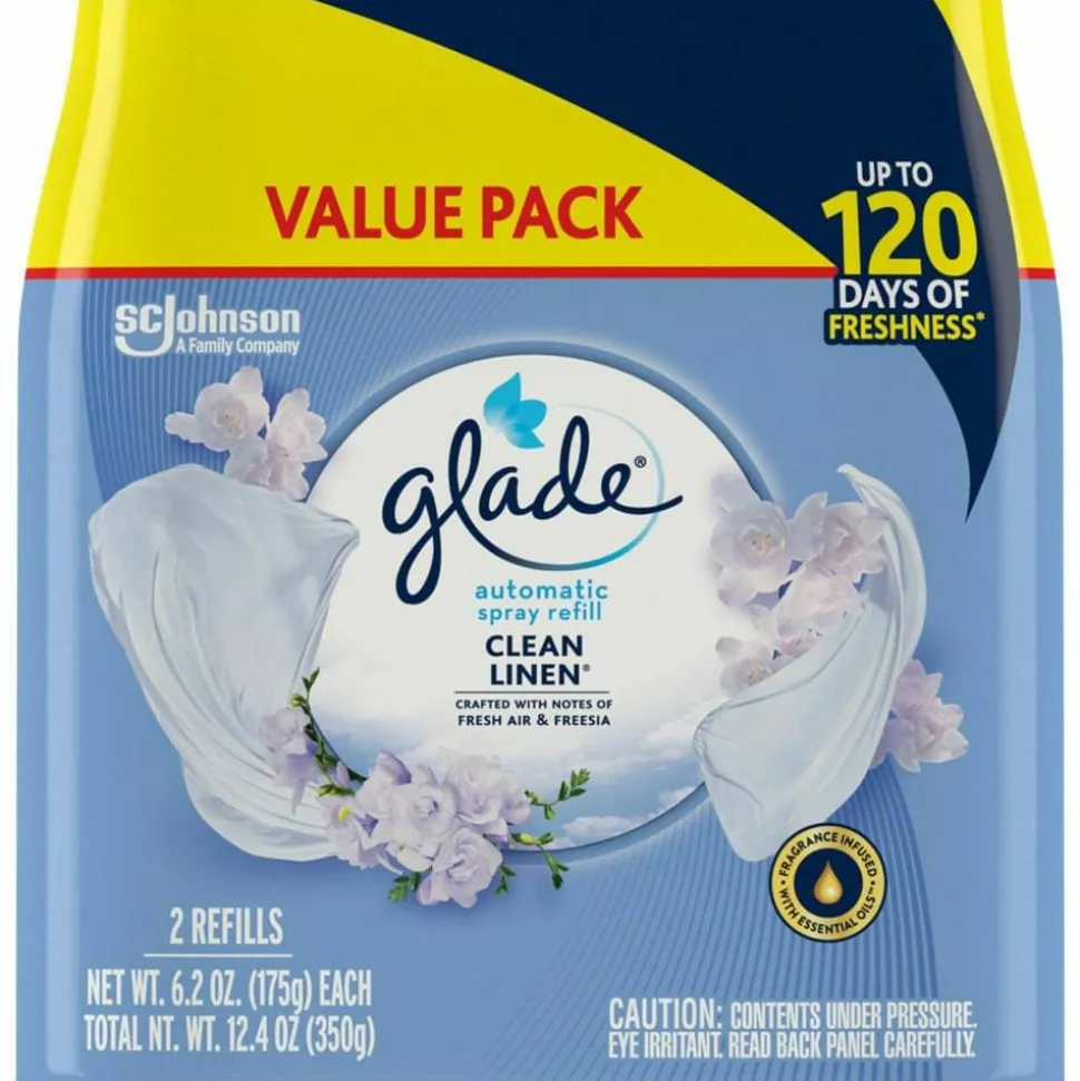 Glade Automatic Spray Refill Value Pack - 12.4 fl oz (0.4 quart) - 70 Day - Long Lasting - 2/Pack - 3 / Carton